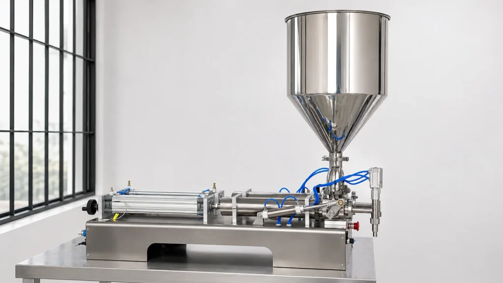 Dosificador Semiautomático de Doble Pistón para Productos Viscosos