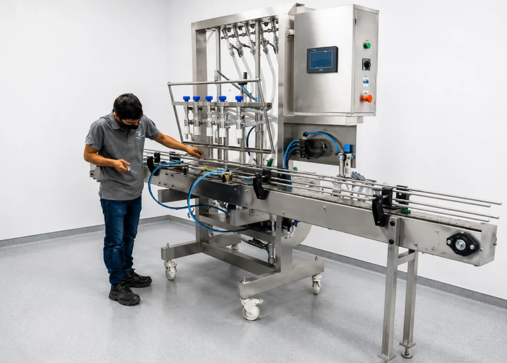 Llenadora Lineal Semiautomática para Líquidos y Viscosos Nacional