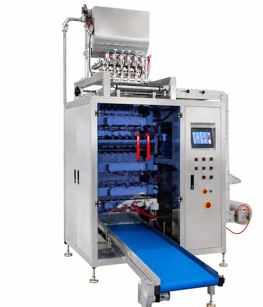 Máquina Multipista Sachet de 4 Sellos para Líquidos y Viscosos