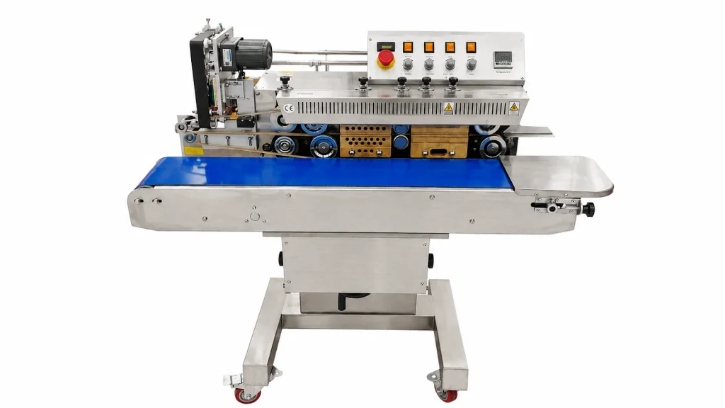 Selladora de Banda Continua con Fechador Hot Stamping